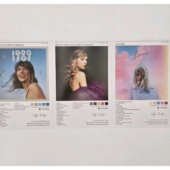 Taylor Swift 8 x 12 Album Cover Posters Set Of 14 New Tour Bedroom Decor Swiftie - Picture 4 of 6